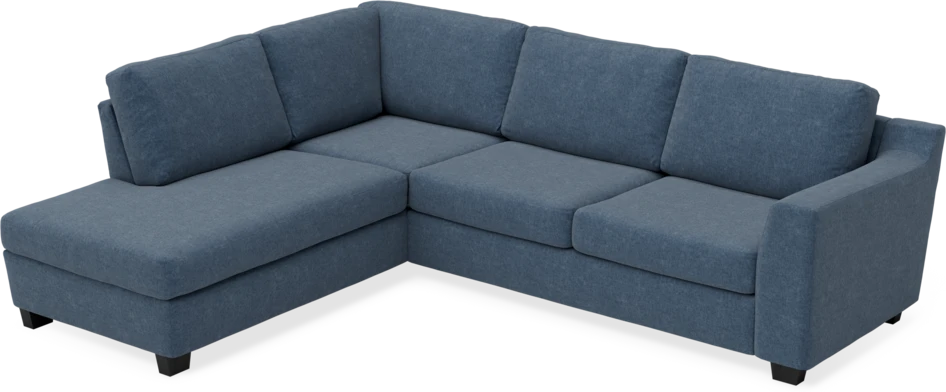 Friday - 2,5-sits soffa med divan vänster - Blå