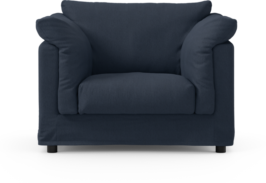 Cherrie - Fåtölj med kappa - Blå