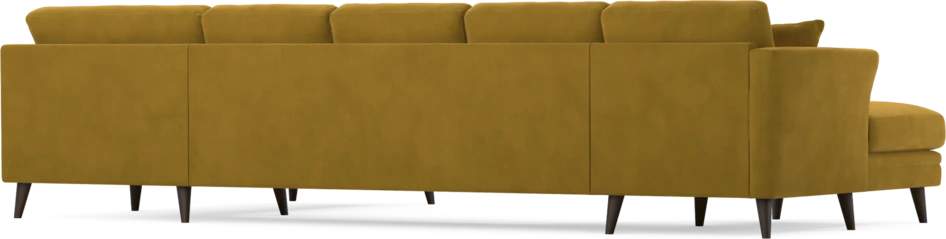 Eden - 3-sits soffa med schäslong vänster och divan höger - Gul
