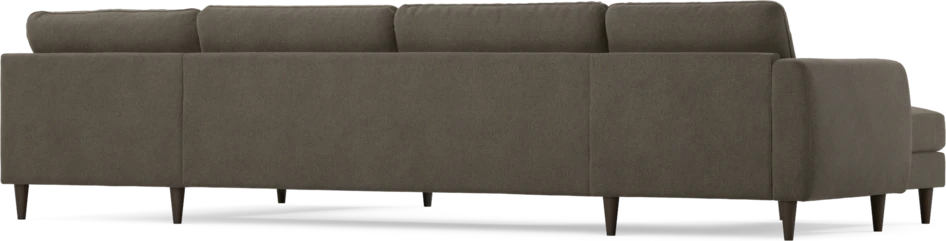 Bridge - 3-sits soffa med schäslong vänster och divan höger - Brun