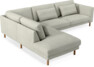 Willow - 3-sits soffa med divan vänster, fast klädsel - Beige