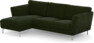 Madison Lux - 2-sits soffa med schäslong vänster - Grön