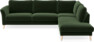 Bridge - 3-sits soffa med divan höger - Grön