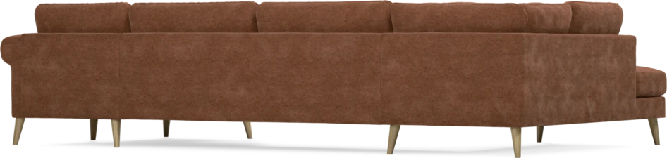 Bridge - 3-sits soffa med divan vänster och schäslong höger - Orange