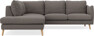 Madison - 2-sits soffa med divan vänster - Brun