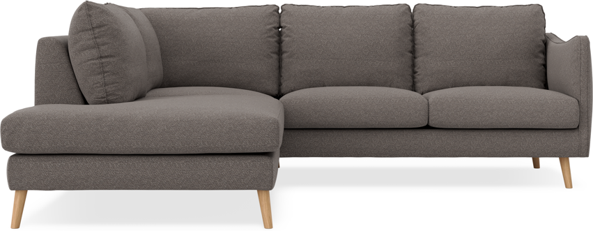 Madison - 2-sits soffa med divan vänster - Brun