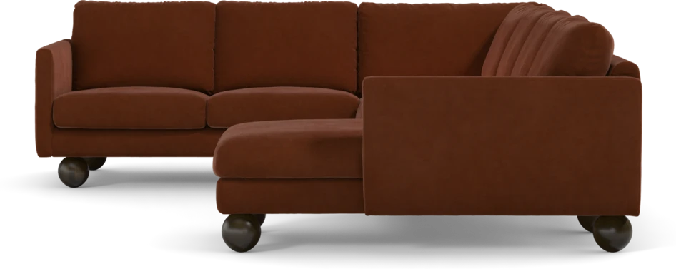 Madison Lux - Hörnsoffa med schäslong höger - Orange