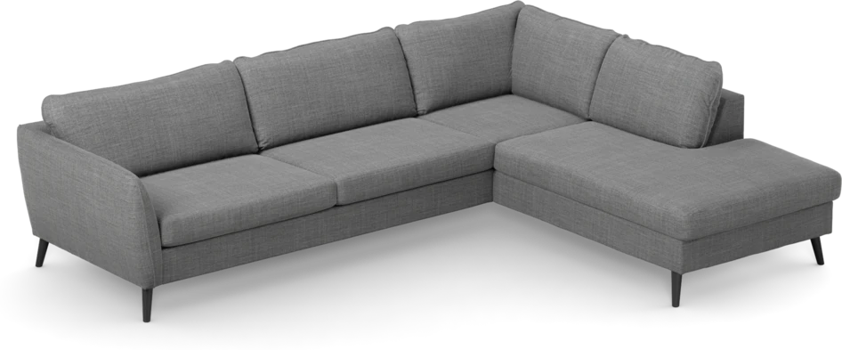 County - 2,5-sits soffa med divan höger - Grå