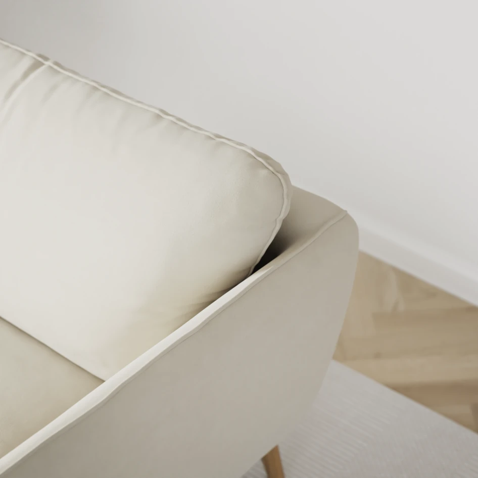 Madison Lux - 2-sits soffa med divan vänster och höger - Vit
