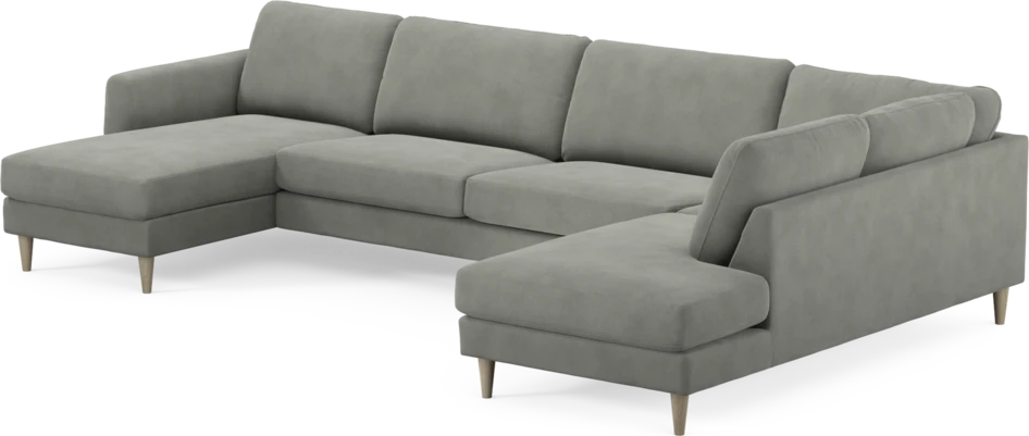 Bridge - 3-sits soffa med schäslong vänster och divan höger - Grå