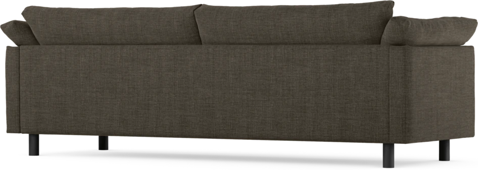 Cherrie - 4-sits soffa, hel dyna, fast klädsel - Brun