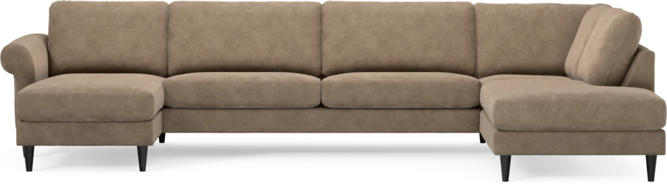 Bridge - 3-sits soffa med schäslong vänster och divan höger - Beige