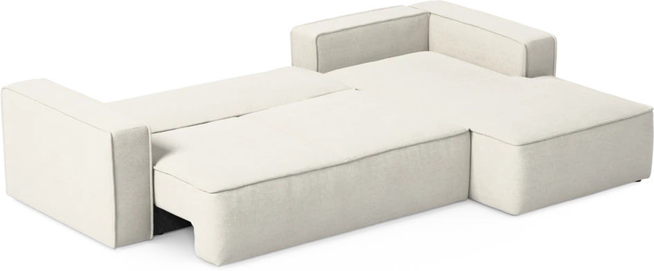 Ide - Bäddsoffa 3-sits med schäslong höger - Vit