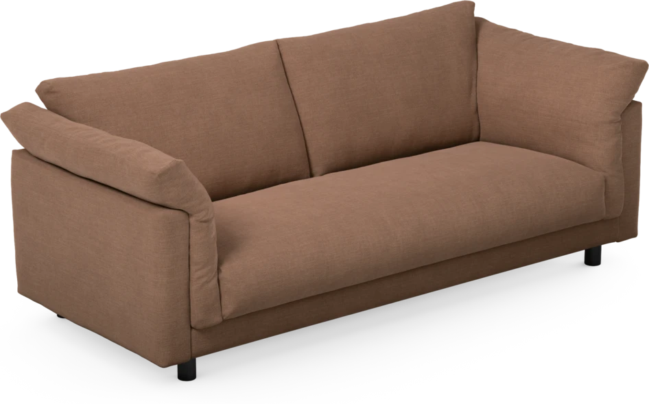 Cherrie - 2,5-sits soffa, hel dyna, fast klädsel - Orange