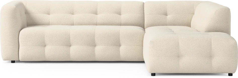 Bella - 3-sits soffa med divan höger - Vit