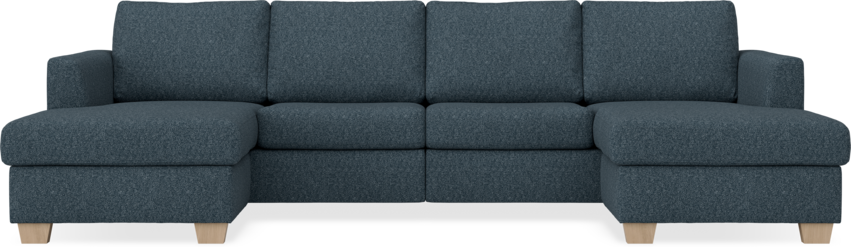 Friday - 2-sits soffa med två schäslonger - Blå