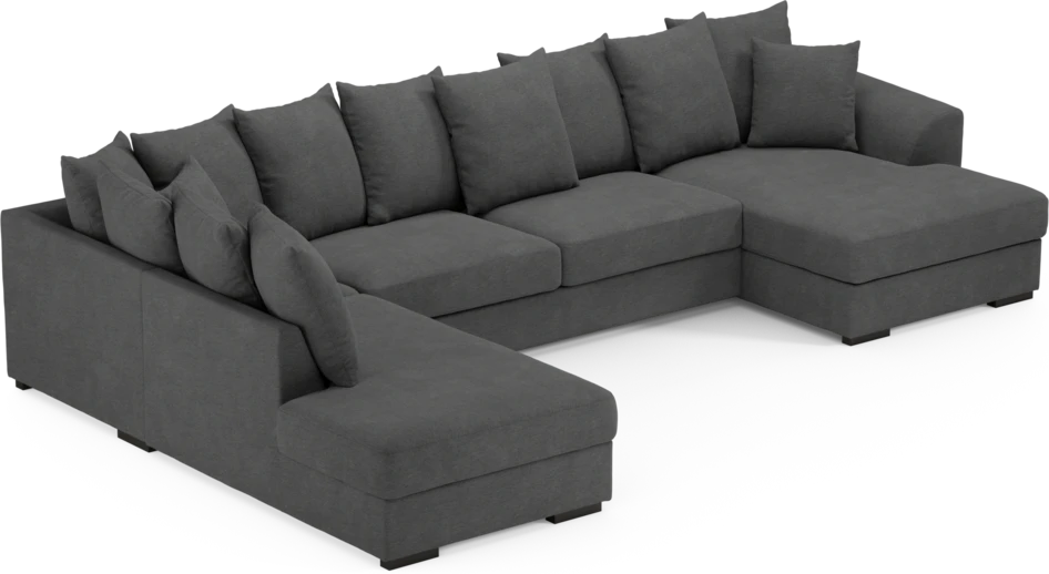 Town - 3-sits soffa med divan vänster och schäslong höger - Grå