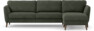 Bridge - 3-sits soffa med schäslong höger - Grön