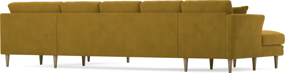 Eden - 3-sits soffa med schäslong vänster och divan höger - Gul