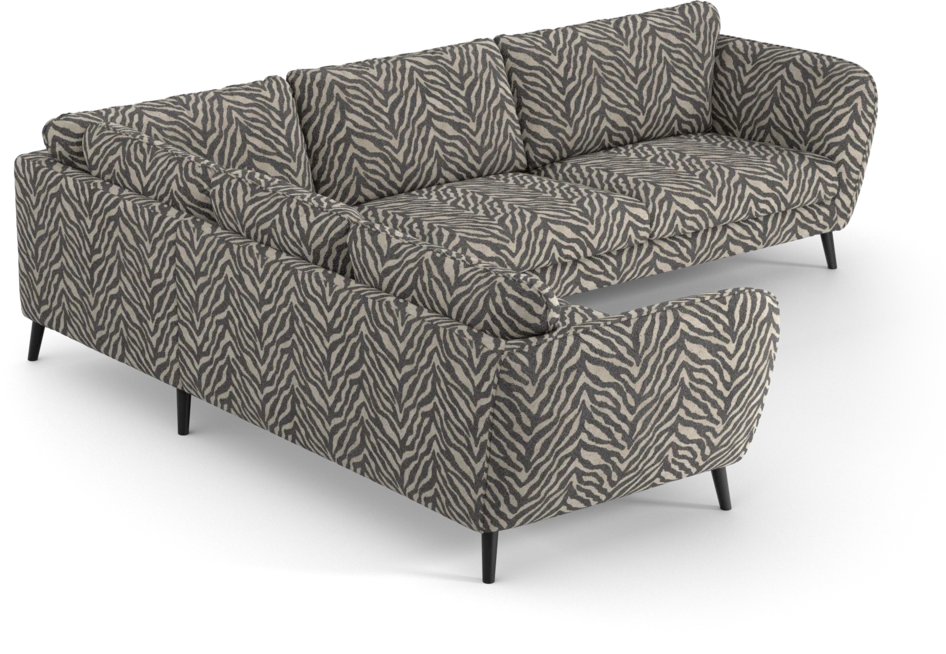 Madison Lux - Hörnsoffa 2+3-sits, hörn 1 - Svart
