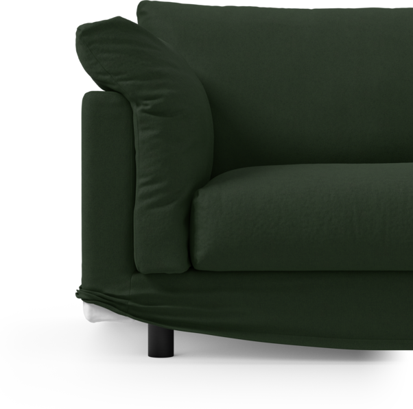 Cherrie Klädsel - Klädsel till 3-sits soffa, hel dyna - Grön