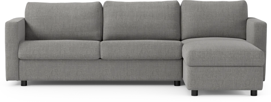 Lindö - Bäddsoffa 2,5-sits med schäslong, vändbar - Grå