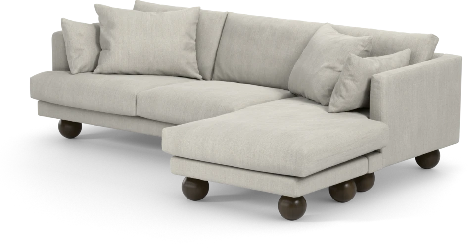Harper - 4-sits med schäslong höger  - Beige