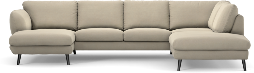 Madison Lux - 2-sits soffa med schäslong vänster och divan höger - Beige