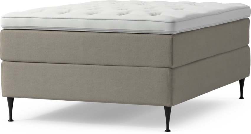 Delux Dream - Kontinentalsäng, enkelsäng 140 cm med bäddmadrass och sängben - Beige