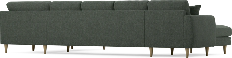 Eden - 3-sits soffa med schäslong vänster och divan höger - Grön