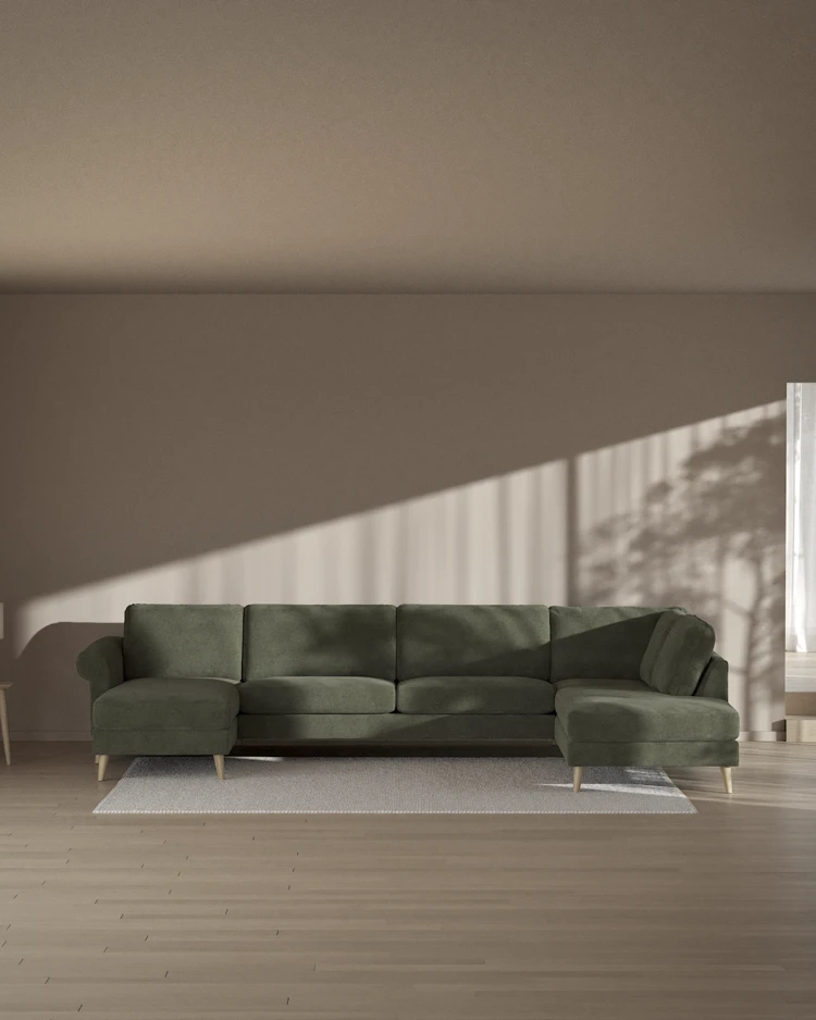 Bridge - 3-sits soffa med schäslong vänster och divan höger - inspiration