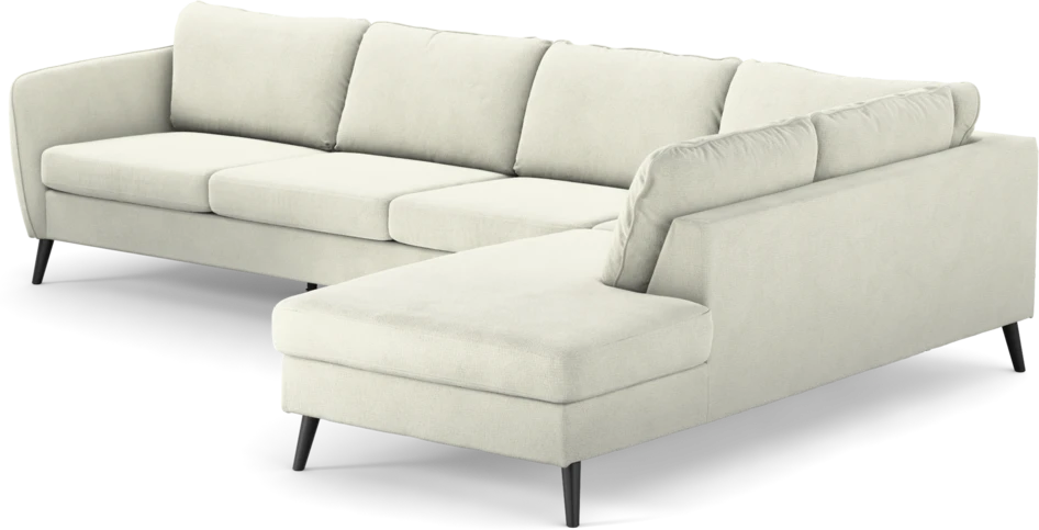 County - 3-sits soffa med divan höger - Vit