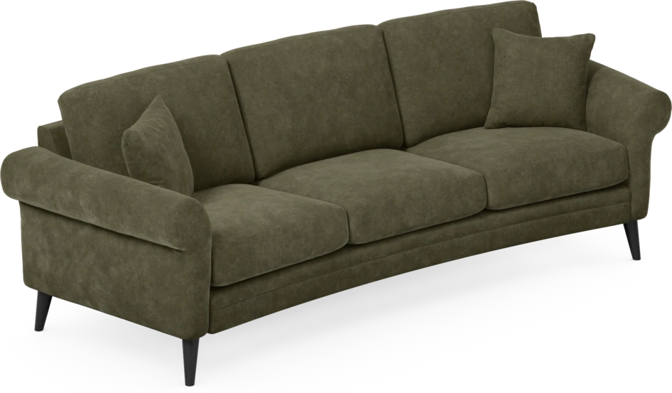 Eden - 3-sits soffa svängd - Grön