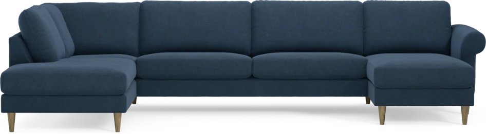 Bridge - 3-sits soffa med divan vänster och schäslong höger - Blå