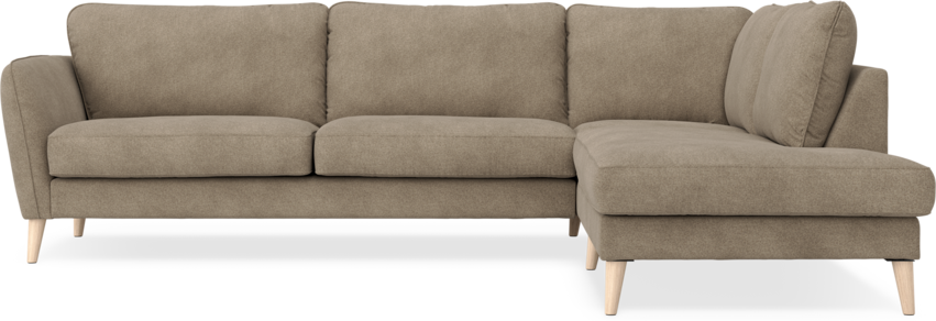 Bridge - 3-sits soffa med divan höger - Brun