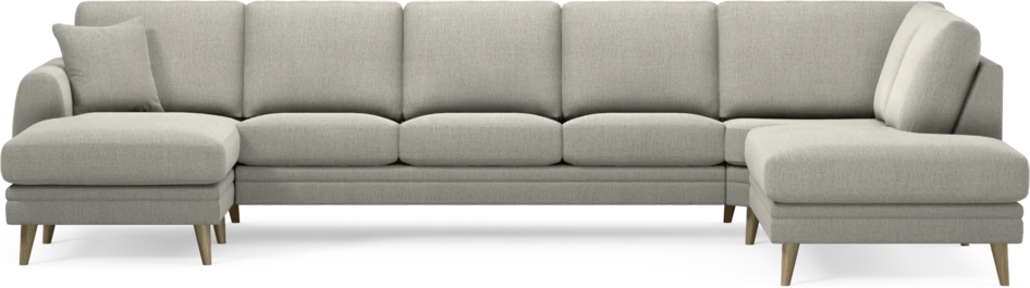 Eden - 3-sits soffa med schäslong vänster och divan höger - Grå