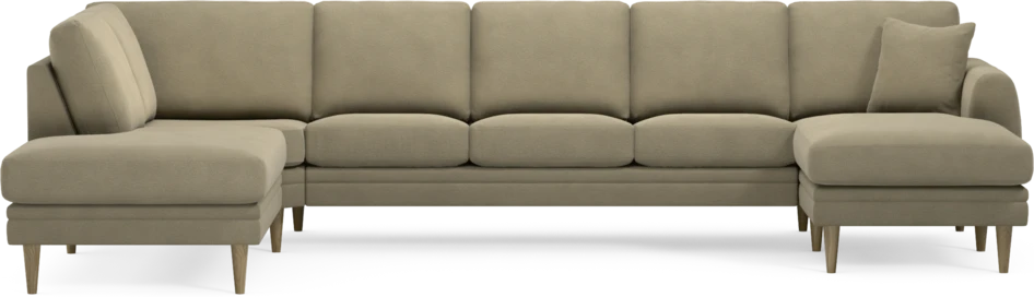 Eden - 3-sits soffa med divan vänster och schäslong höger - Beige