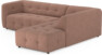 Bella - 3-sits soffa med divan höger - Rosa
