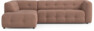Bella - 3-sits soffa med divan vänster - Rosa