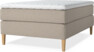 Delux Dream - Kontinentalsäng, enkelsäng 140 cm med bäddmadrass - Beige