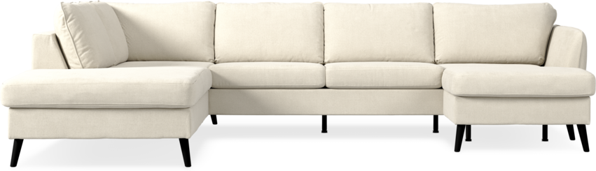 County - 3-sits soffa med divan vänster och schäslong höger - Vit