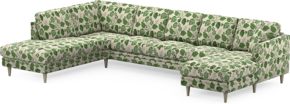 Eden - 3-sits soffa med divan vänster och schäslong höger - Flerfärgad