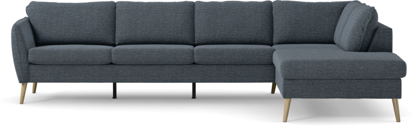 County - 3-sits soffa med divan höger - Blå