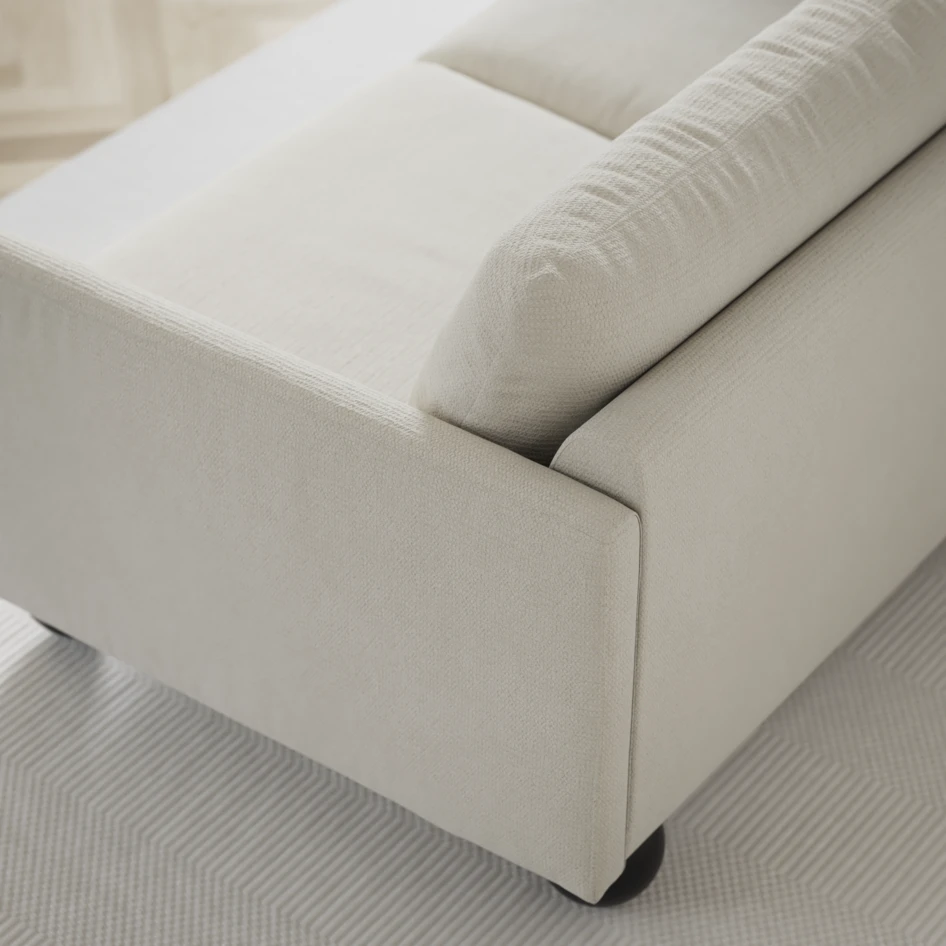 Madison Lux - 2-sits soffa med divan vänster och schäslong höger - Vit