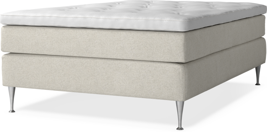 Delux Sense - Kontinentalsäng, enkelsäng med bäddmadrass - Beige