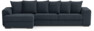Town - 3-sits soffa med schäslong vänster - Blå