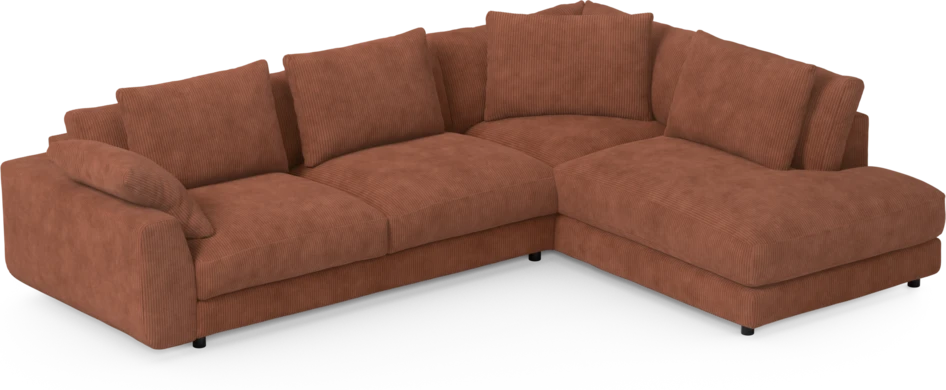 Amie - 3-sits med divan höger - Orange