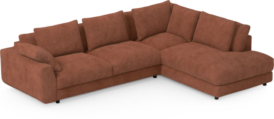 Amie - 3-sits med divan höger - Orange