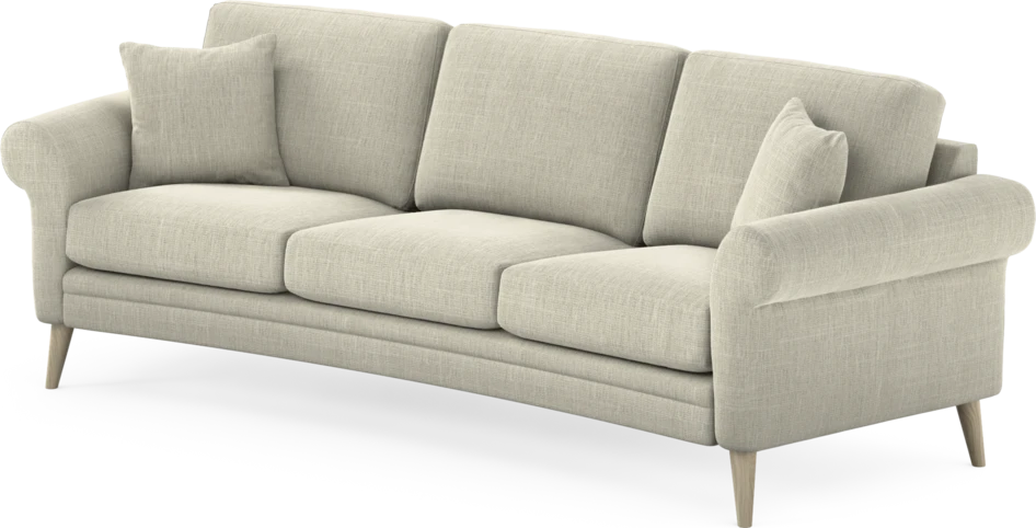 Eden - 3-sits soffa svängd - Beige