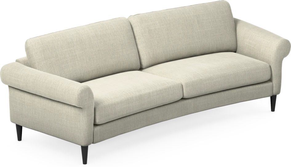 Bridge - 3-sits soffa svängd - Beige